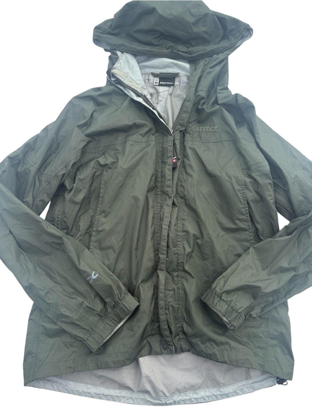 Marmot Men's Hooded Olive Green Rain Shell